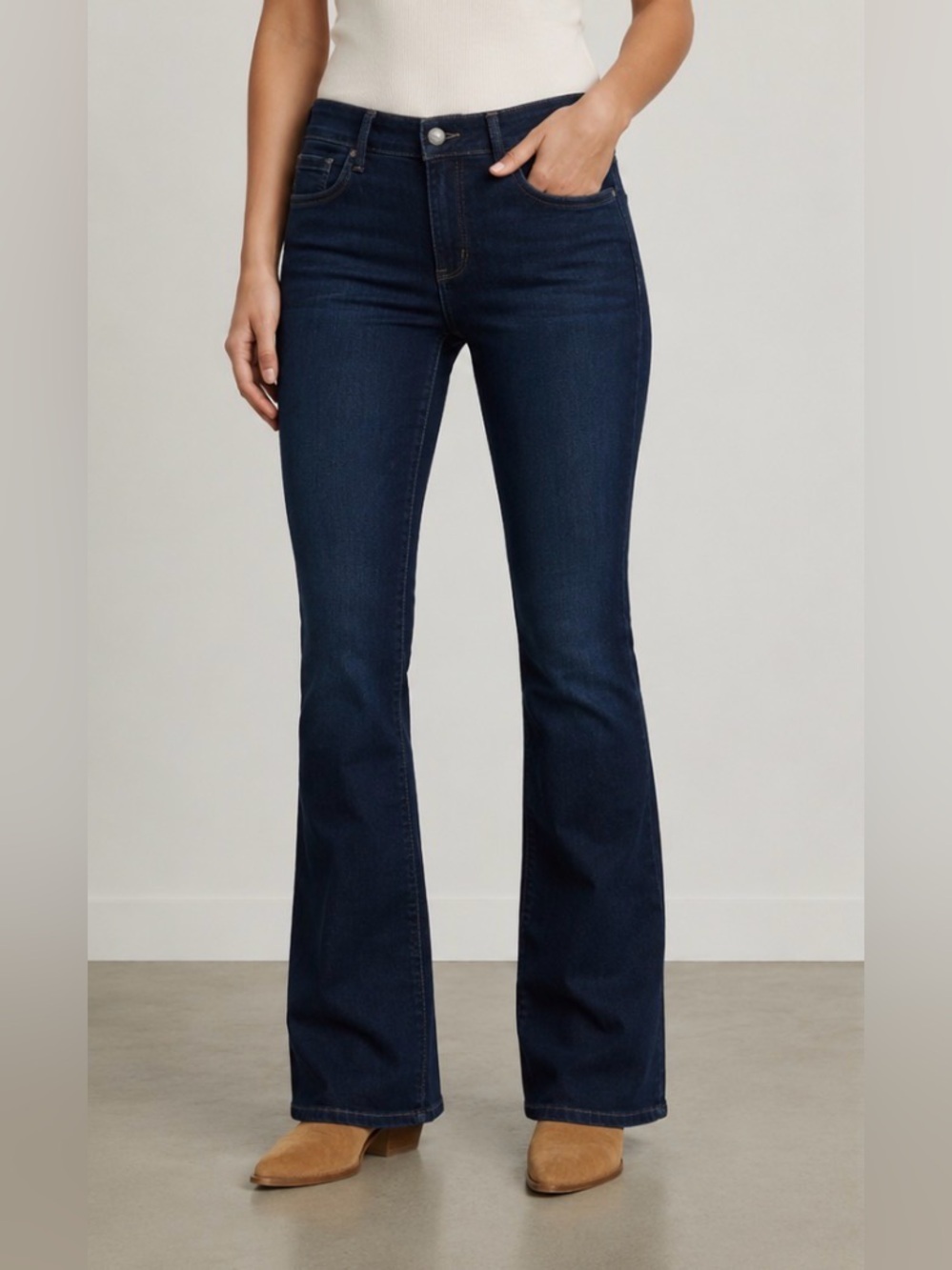 LEE PLATINUM Women's Dark Blue Bootcut Jeans Slimming & Flattering Sz 10, 32x30 - Picture 3 of 14